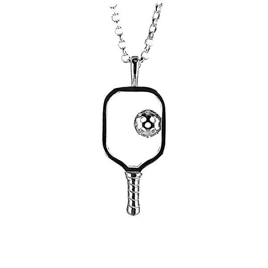 Sterling Silver Pickleball Paddle Pendant including chain