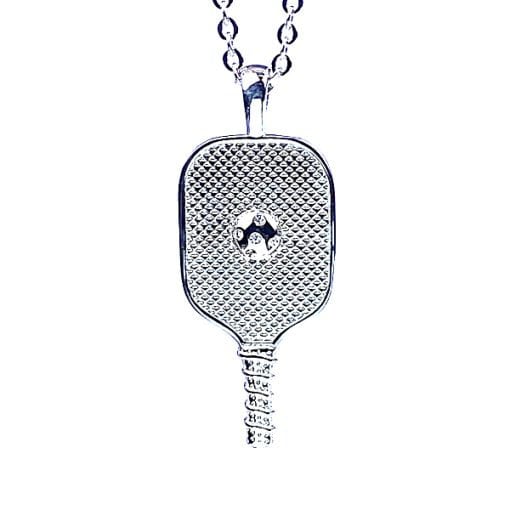 Large Sterling Silver Pickleball Paddle Pendant